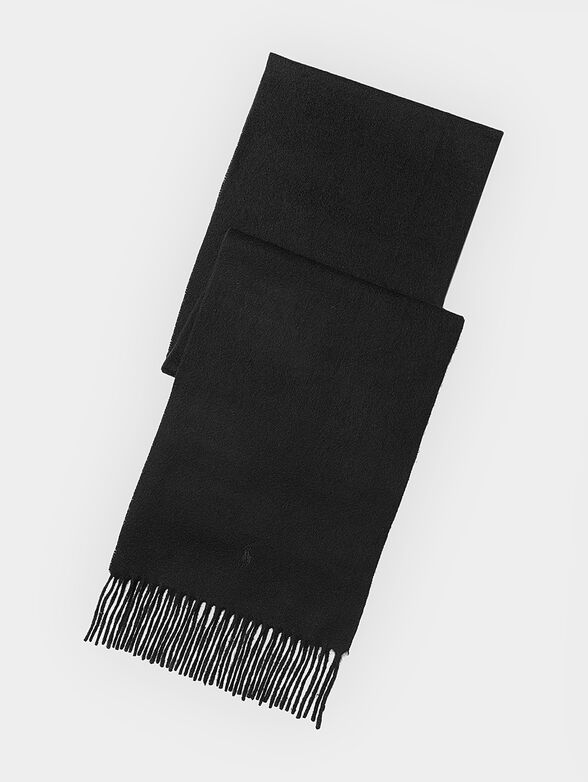 Black cashmere scarf - 1