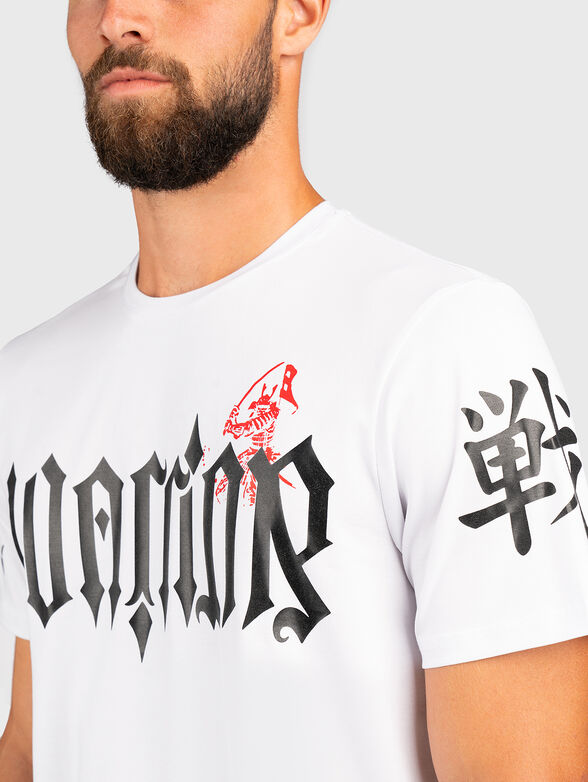 White T-shirt with contrasting print - 5