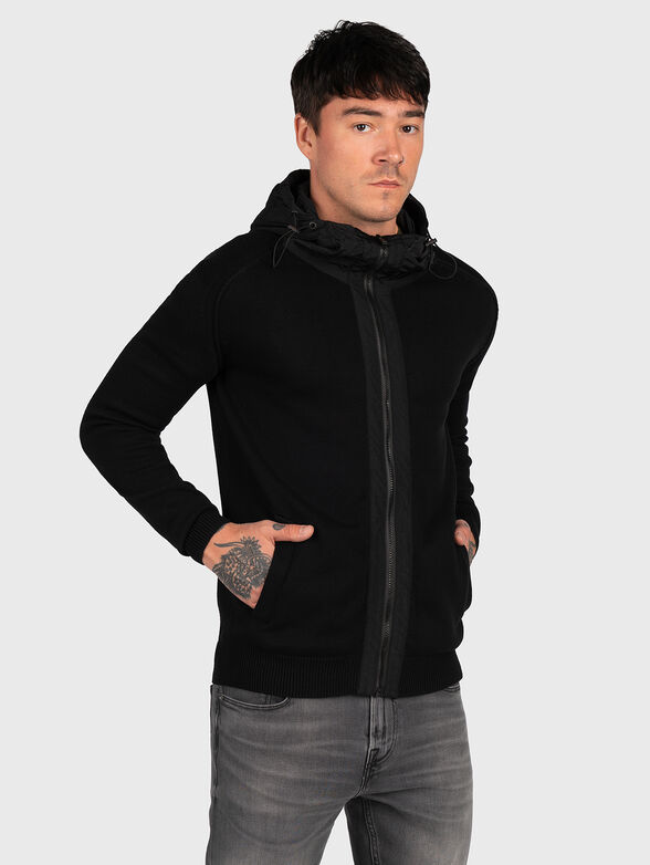 OSMUND hooded cardigan with zip - 1