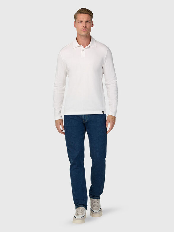 Cotton polo shirt with mini logo  - 2