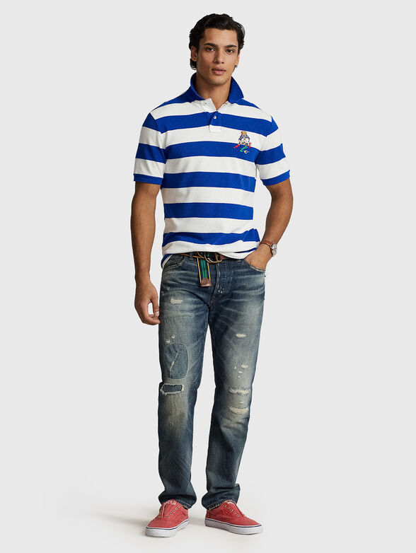 Striped Polo-shirt with Polo Bear embroidery - 2