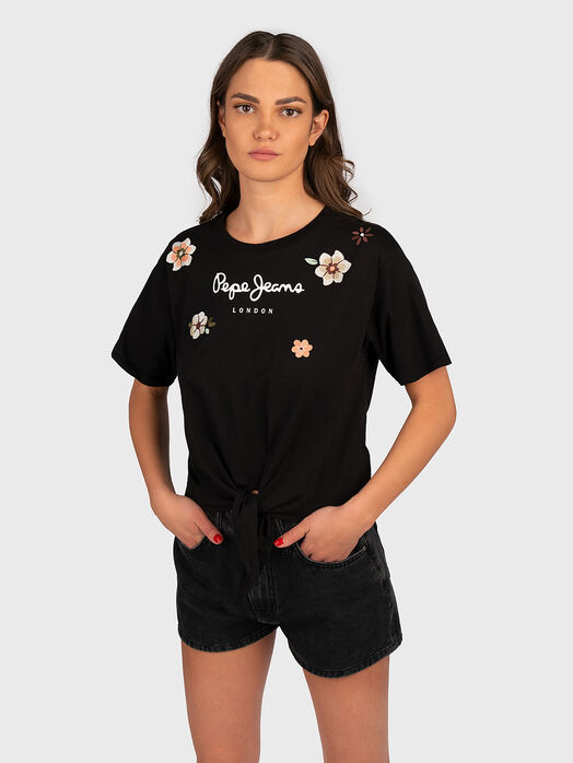 ODESSA cotton T-shirt with embroidery