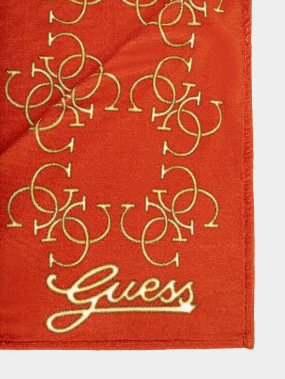 Cotton towel with 4G logo print - 2