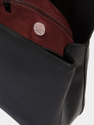 LIYA Leather handbag with silver details - 3