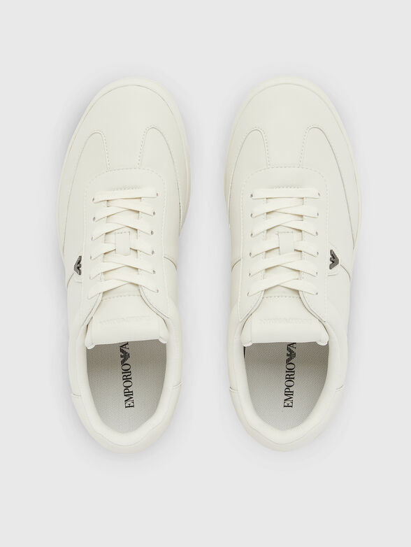 Genuine leather sneakers with a logo - 6