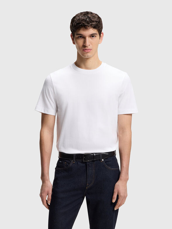 Light purple T-shirt with textured finish - 1