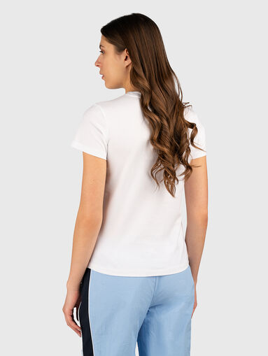 T-shirt with oval neckline and logo print - 3