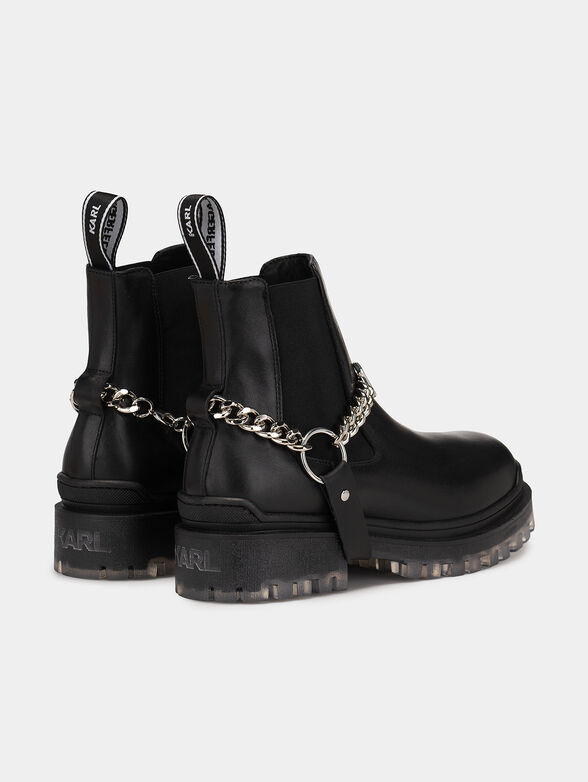 BIKER II ankle boots with chain and metal logo detail - 3