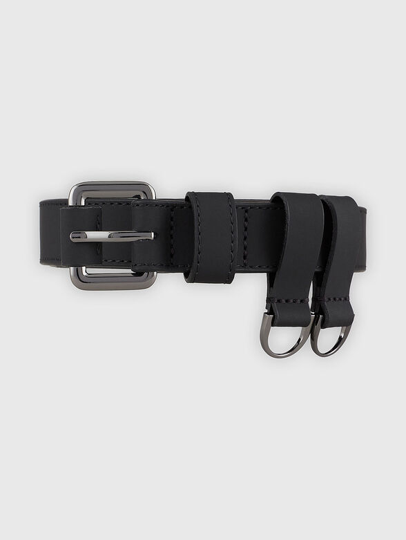 Black leather belt - 1