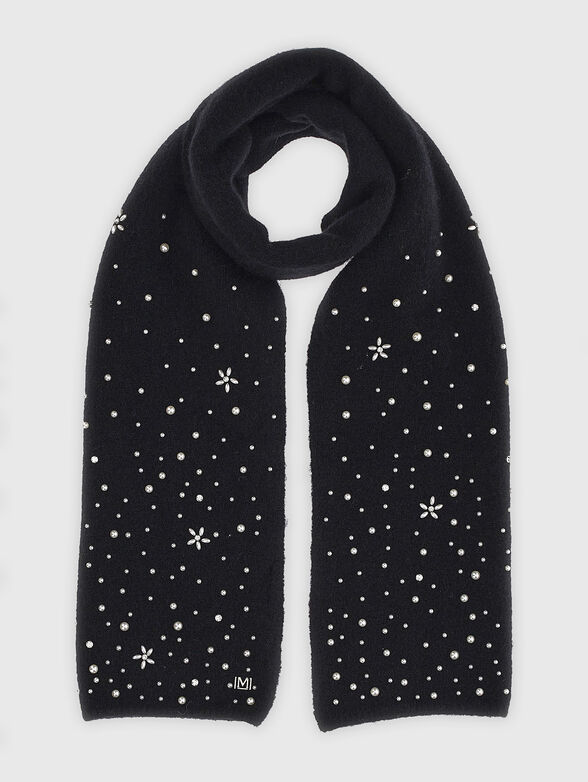 Scarf with rhinestone detail - 1