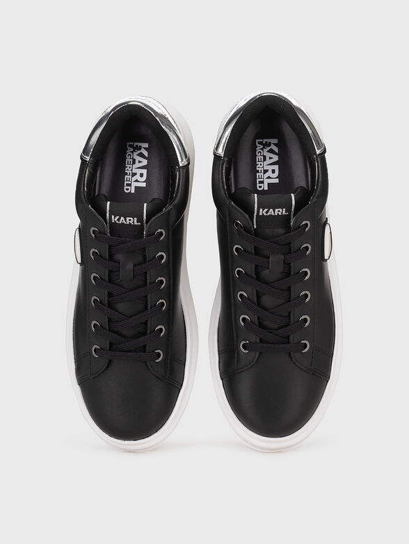 KAPRI leather sneakers with accent logo - 6