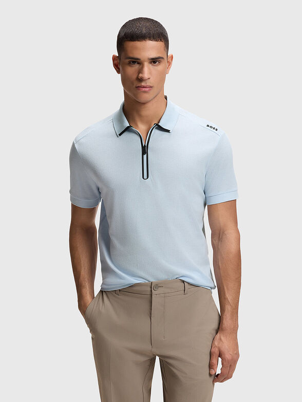 Polo shirt with  zipper and contrast trim - 1