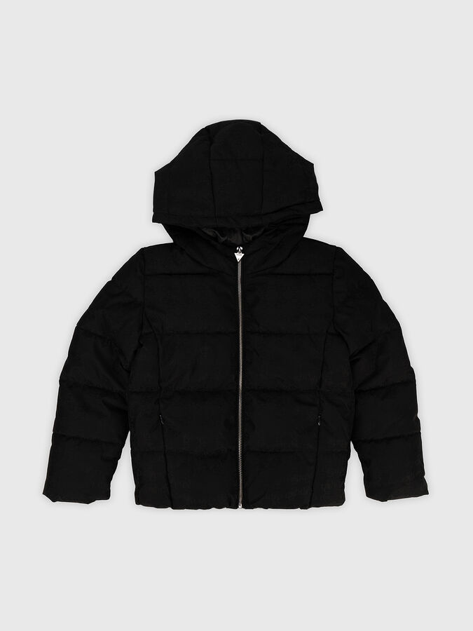 Hooded jacket with logo print