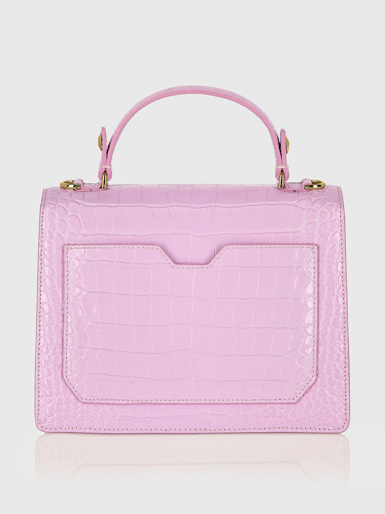 ★NlCK&NLCOLE★ CRYSTAL LEATHER MINI BOSTON BAG_PINK CRYSTAL LEATHER MINI BOSTON BAG_PINK - 닉앤니콜