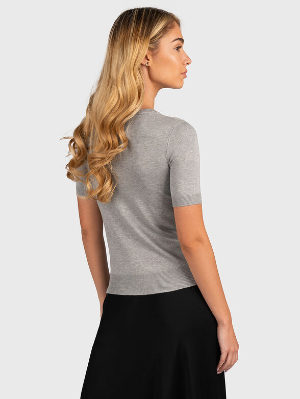 EDITH sweater with short sleeves and gemstone logo - 3