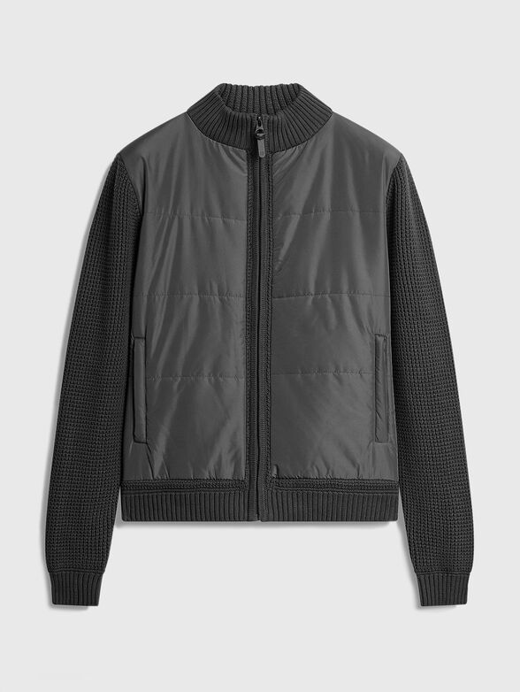 Black sweatshirt with zip - 4