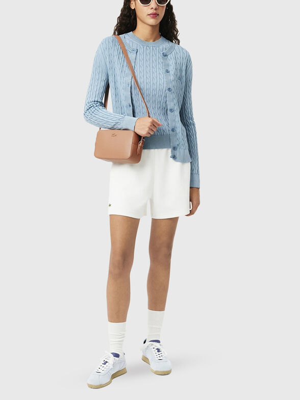 Leather crossbody bag with logo - 2