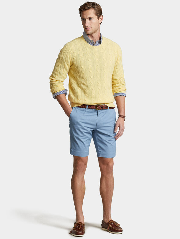 Blue chino shorts - 4