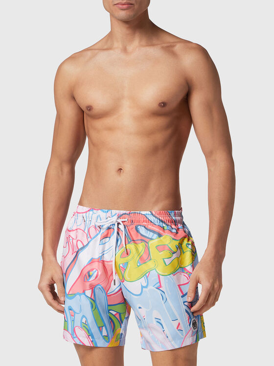 Beach shorts with art print - 1