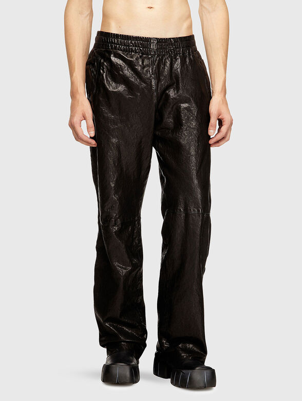 P-BRU leather trousers with elasticated waist - 2