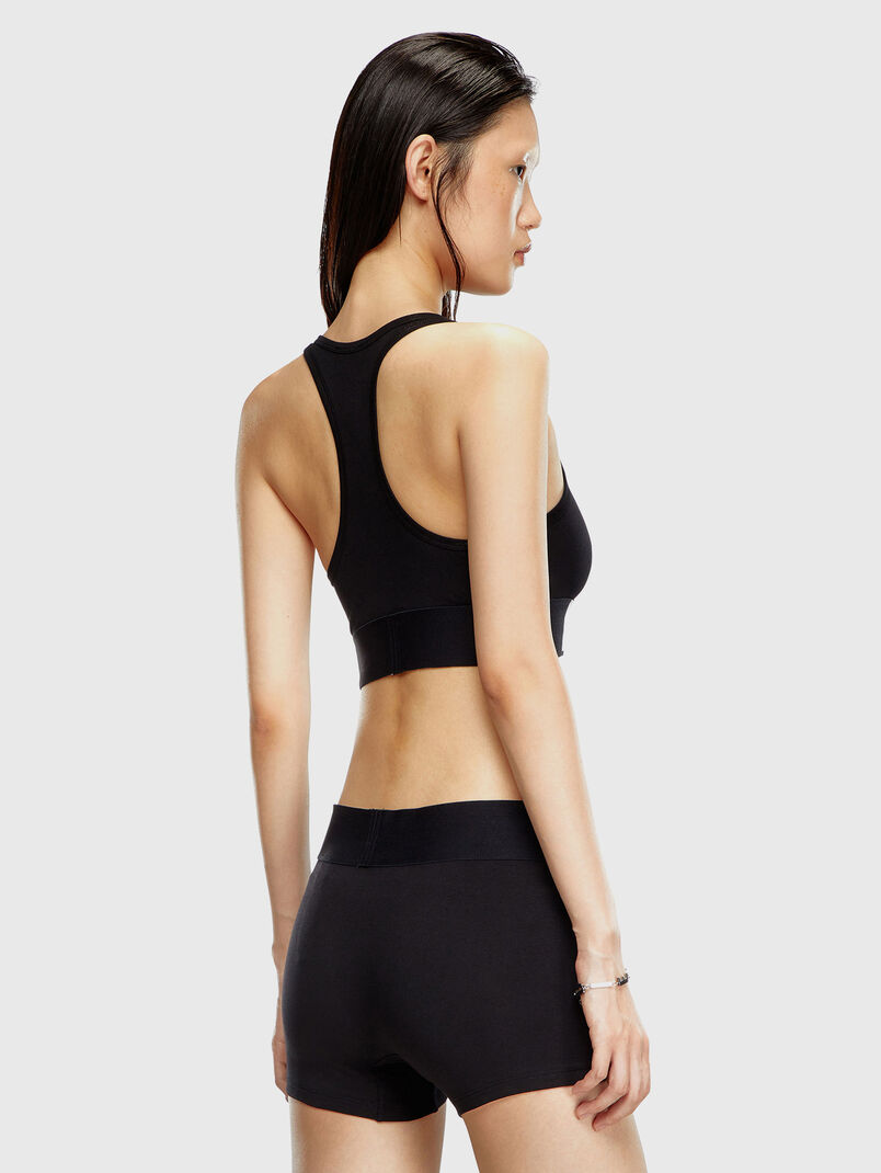 Cotton bustier with logo detail - 3