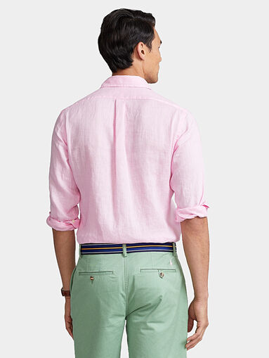 Linen shirt in pink color - 4