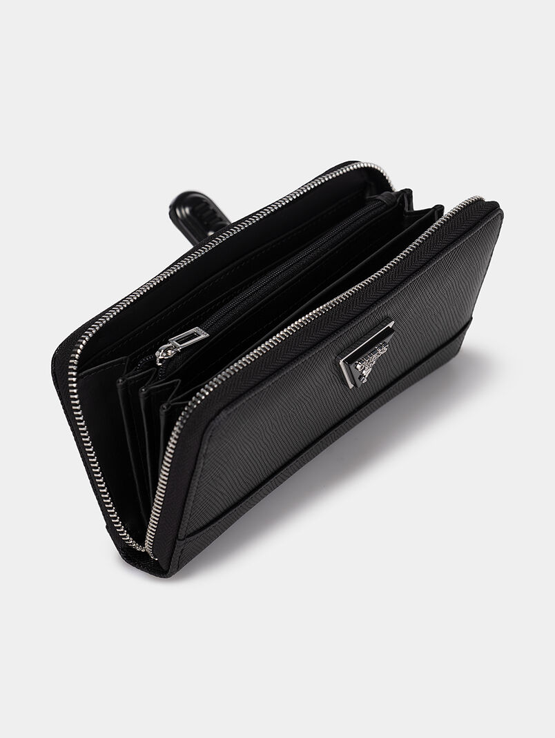 Black wallet with triangular logo - 3