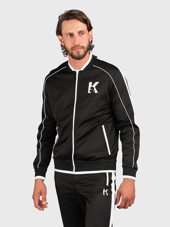 Sweatshirt with zip and contrast details - 1