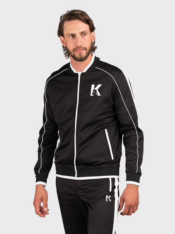 Sweatshirt with zip and contrast details - 1