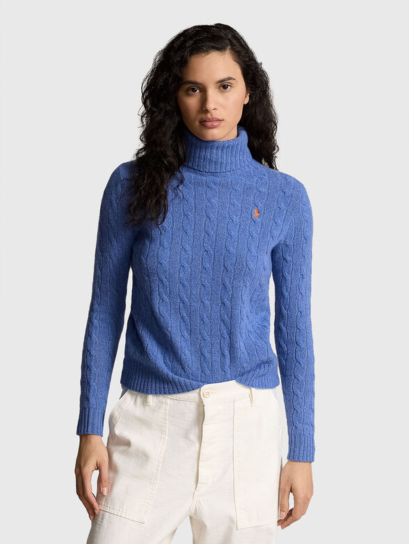 Sweater with knitted motif and logo - 1