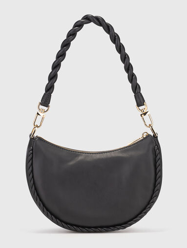 Leather bag with long strap and logo - 3