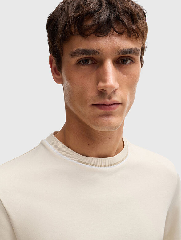 Roun neck cotton T-shirt - 4