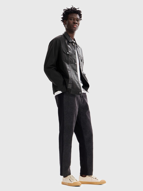 Black leather jacket - 2