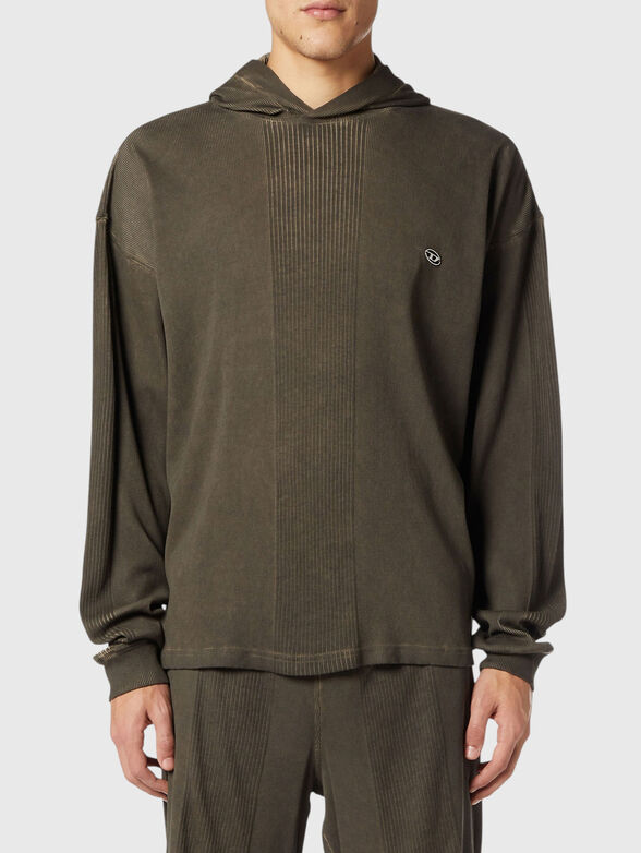 Green cotton sweatshirt - 1