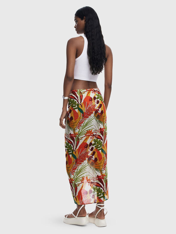 Tropical print beach skirt - 2