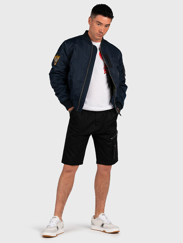 White cotton -shirt with print - 6