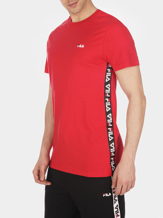 Тениска в червен цвят TALAN с лого - 1