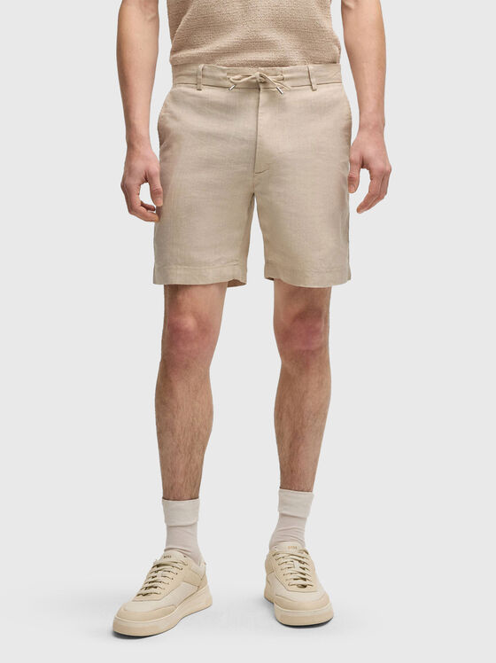 Linen shorts with ties - 1