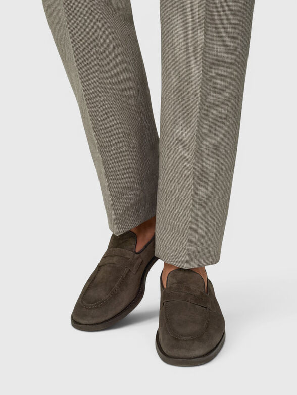 Brown suede loafers  - 2