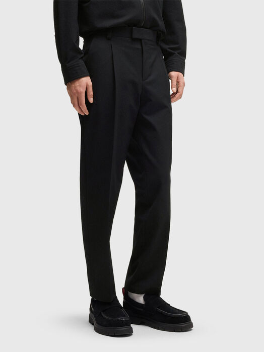 Black slim fit trousers
