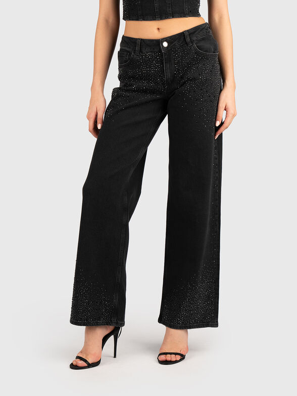 Jeans with rhinestones - 1