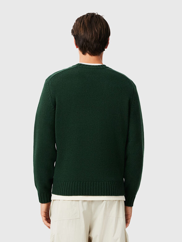 Sweater with oval neckline and logo accent - 3