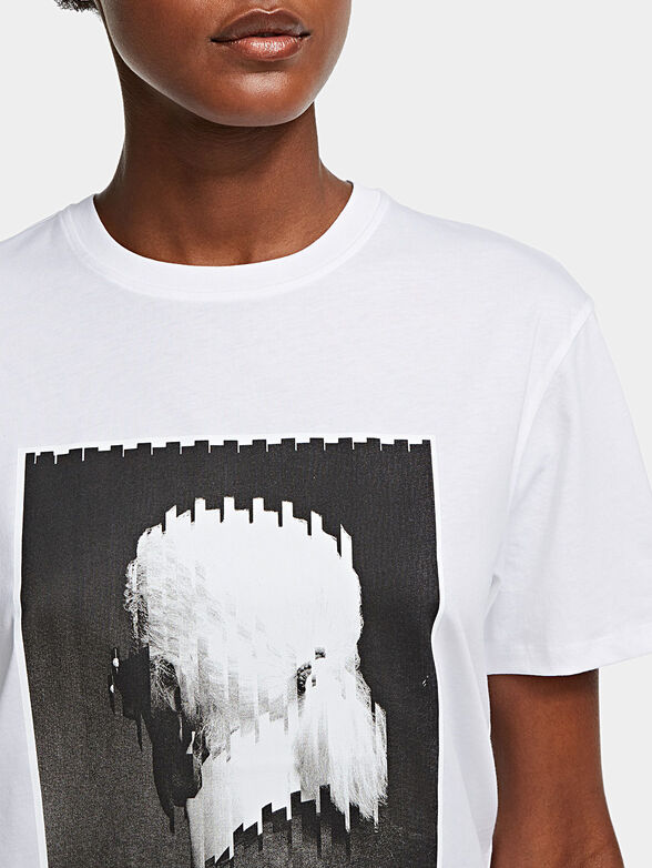 Black t-shirt with graphic art print - 2