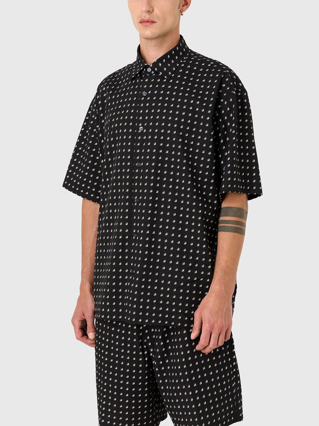 VIP★EMPORIO ARMANI クロッケ スウェットシャツ ポロカラー スウェットシャツ ビスコース混紡ジャージー ピン
