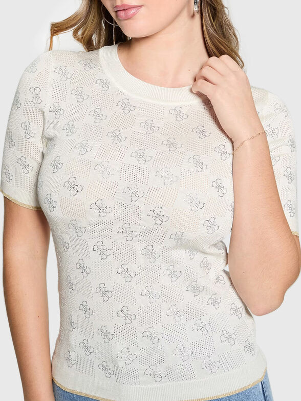 ROSIE blouse with perforations and logo  - 4