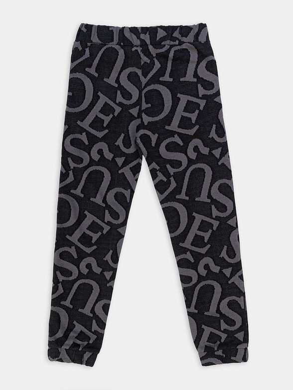 Sports pants in black color with logo print - 2