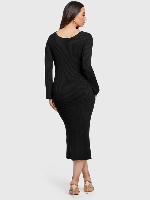 AGATHE rib-knit bodycon midi dress - 2