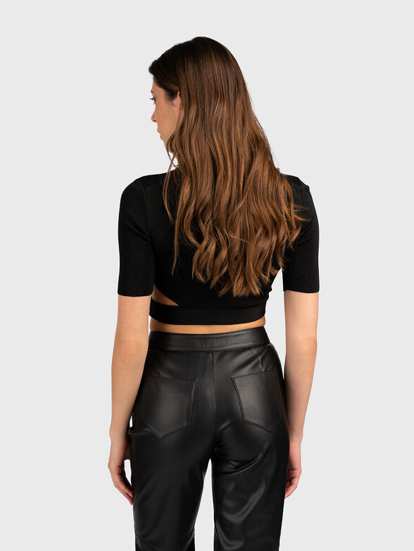 Cropped viscose blend top - 3