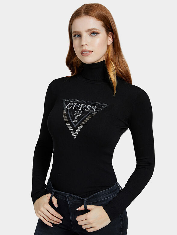 ADELLE turtleneck sweater with applied crystals  - 1