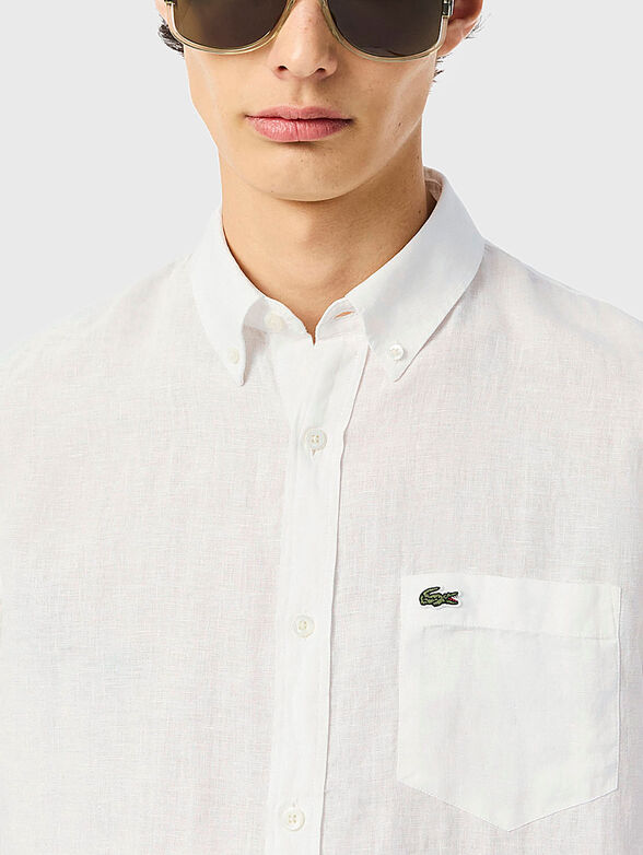 Short sleeved linen shirt - 4